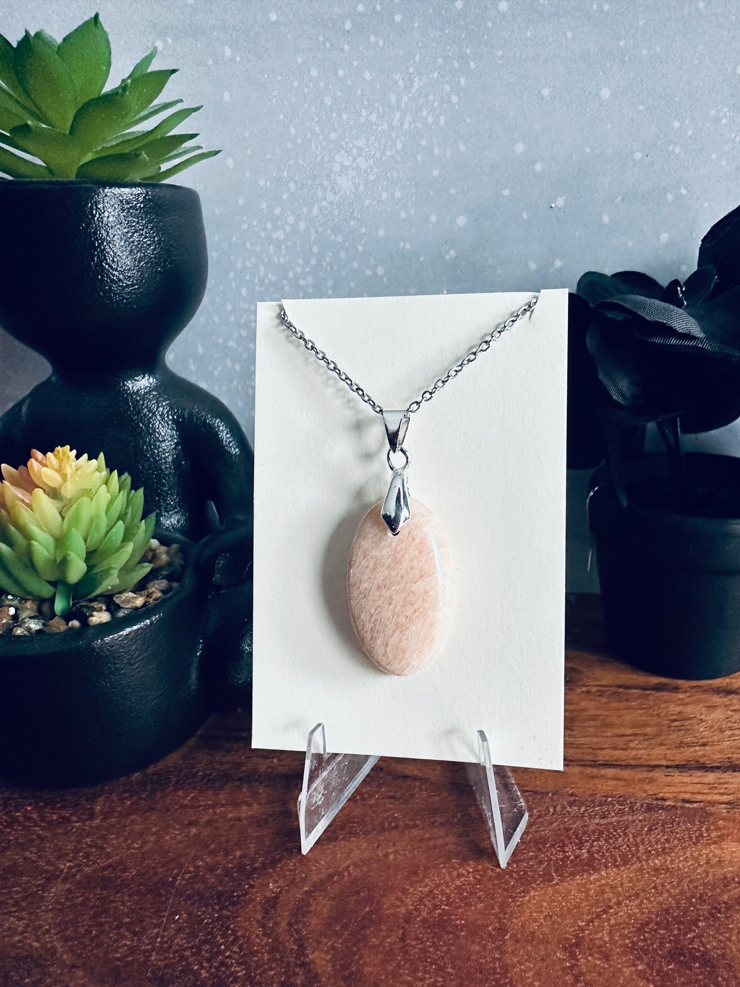 Orange Feldspar Necklace