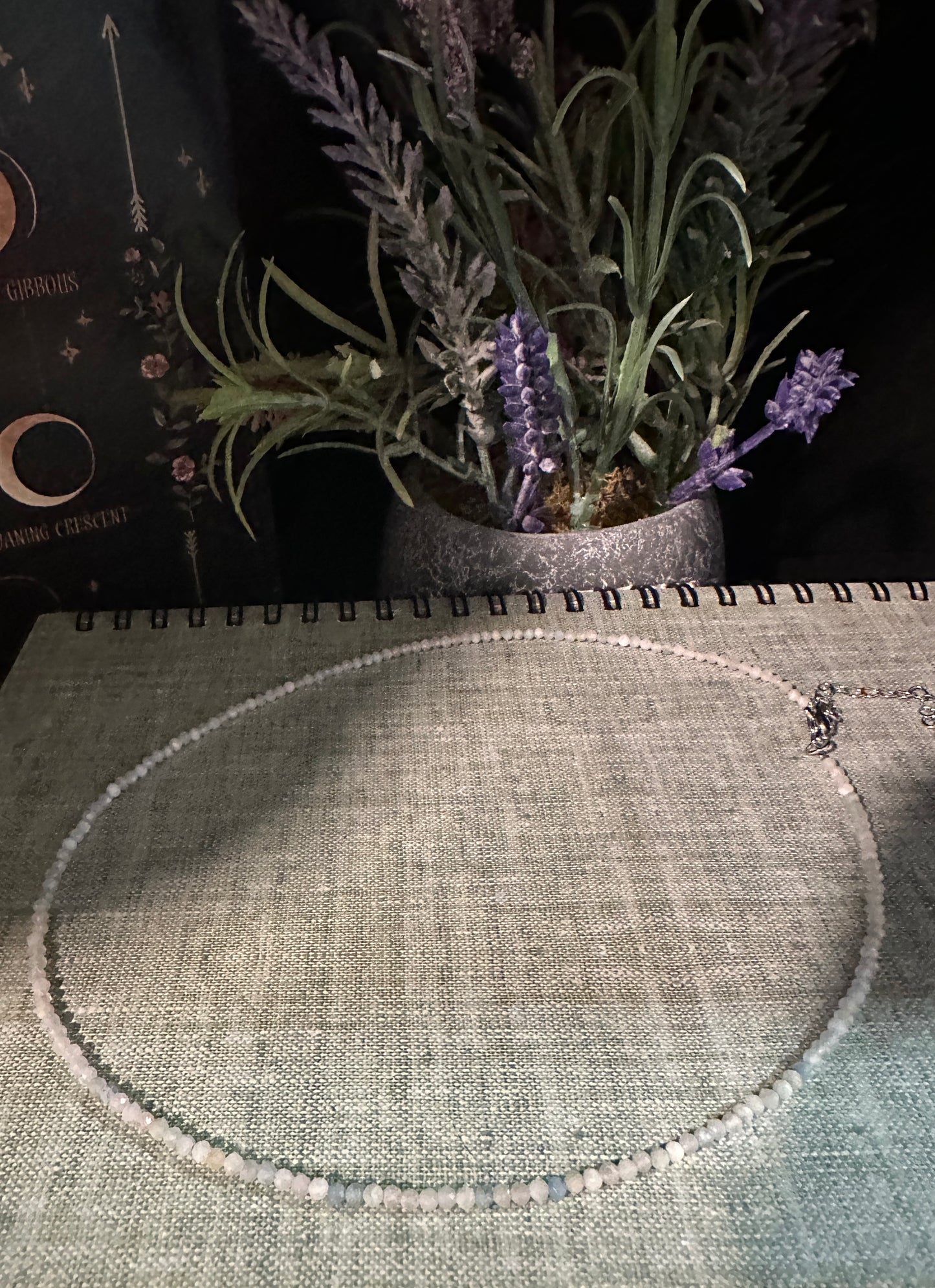 Faceted Crystal Necklace 2-3mm