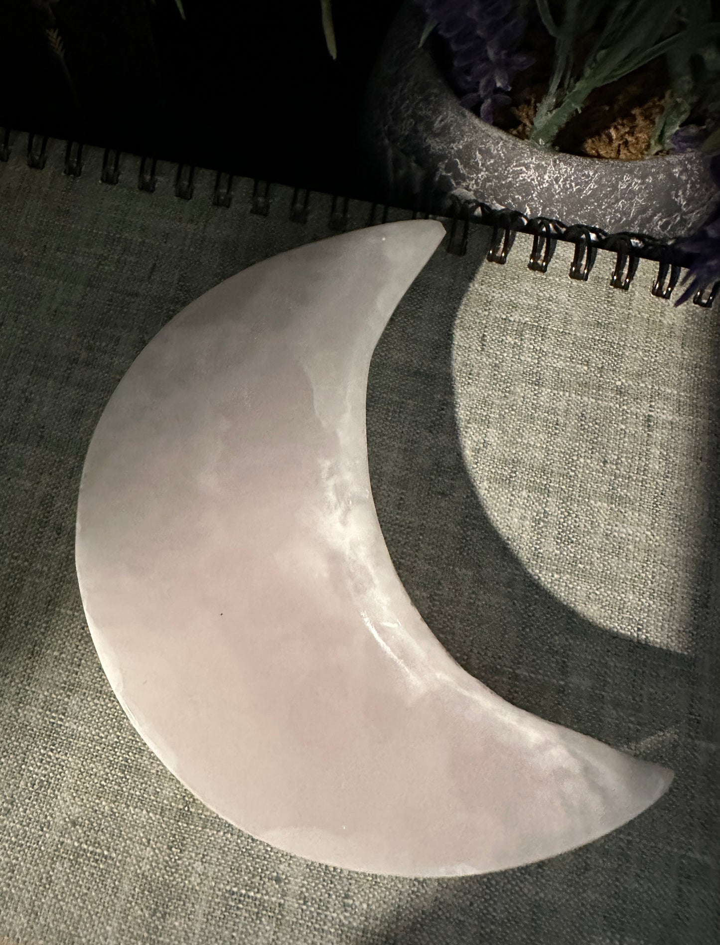 Pink Calcite Moon bowl