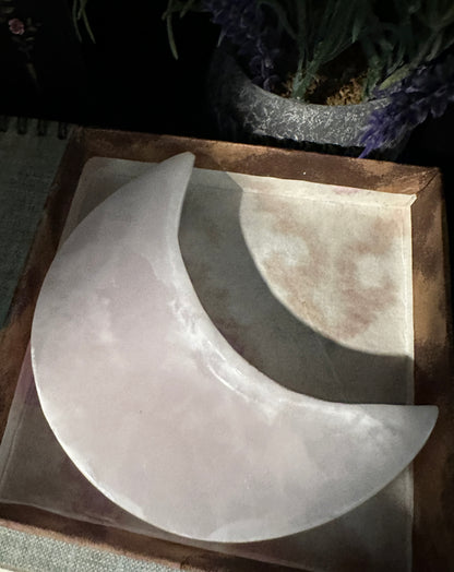Pink Calcite Moon bowl