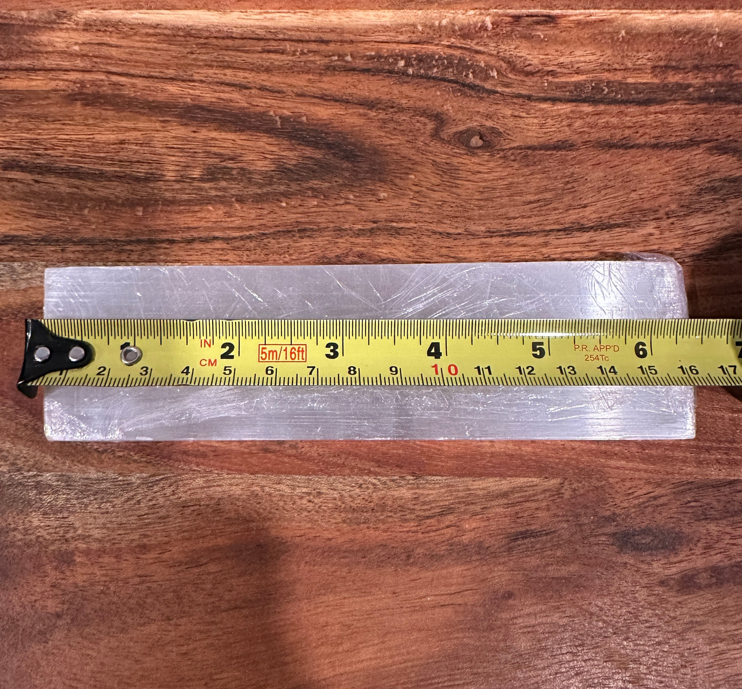 Ruler Satin Spar Selenite Charging Plate