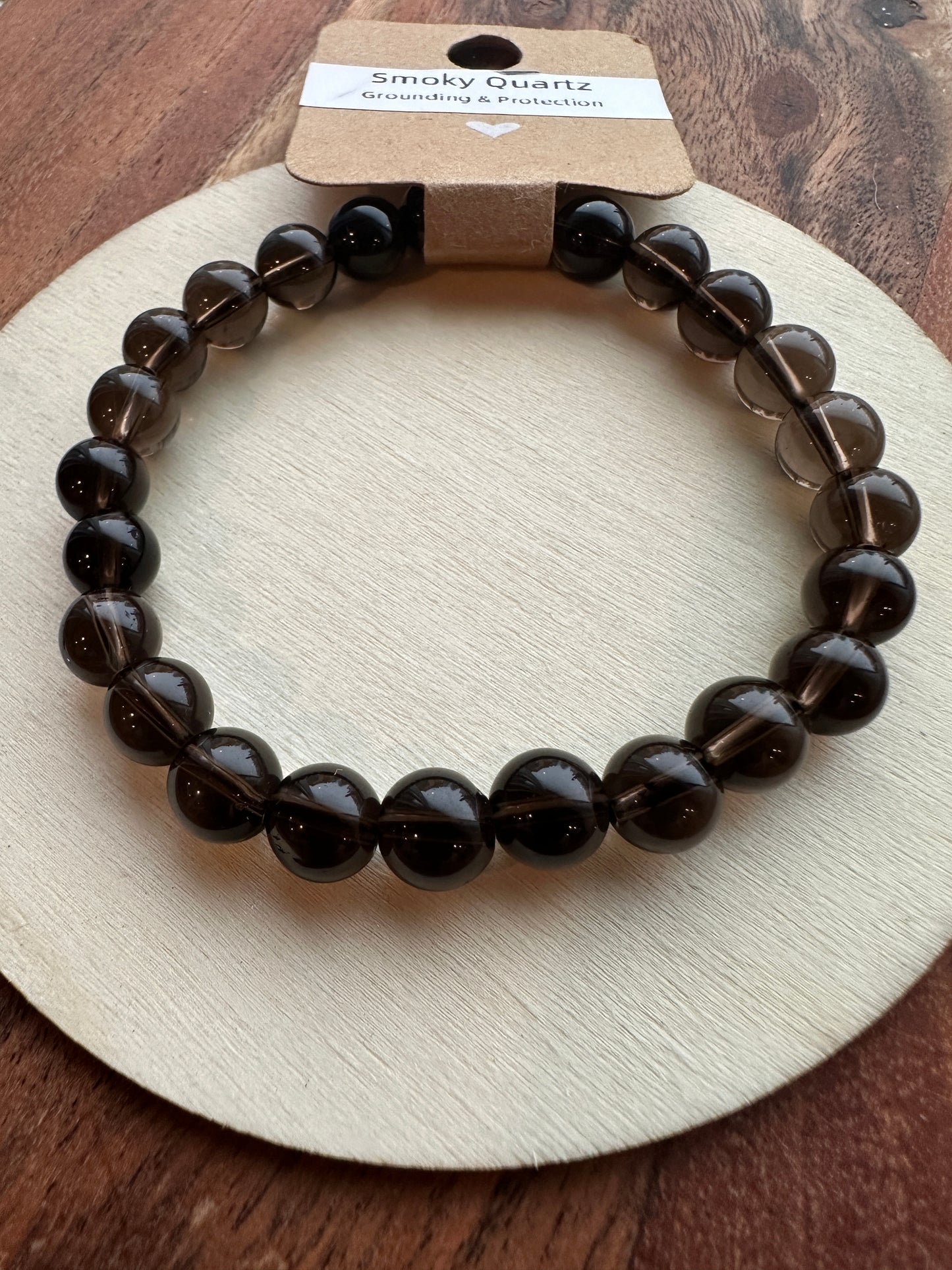 Smoky Quartz Bead Bracelet