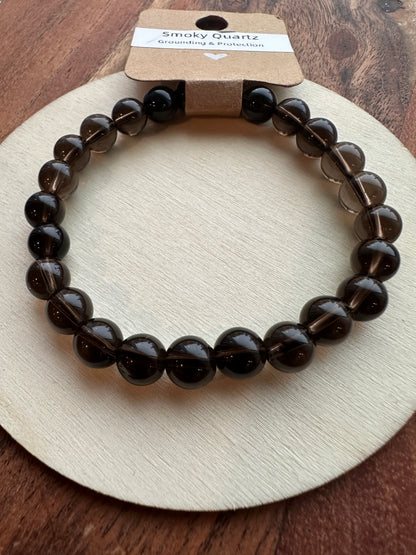 Smoky Quartz Bead Bracelet