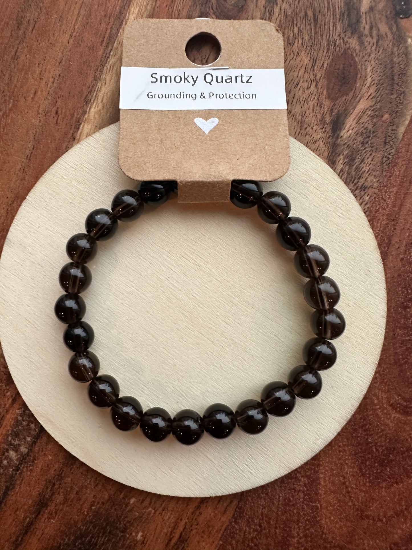 Smoky Quartz Bead Bracelet