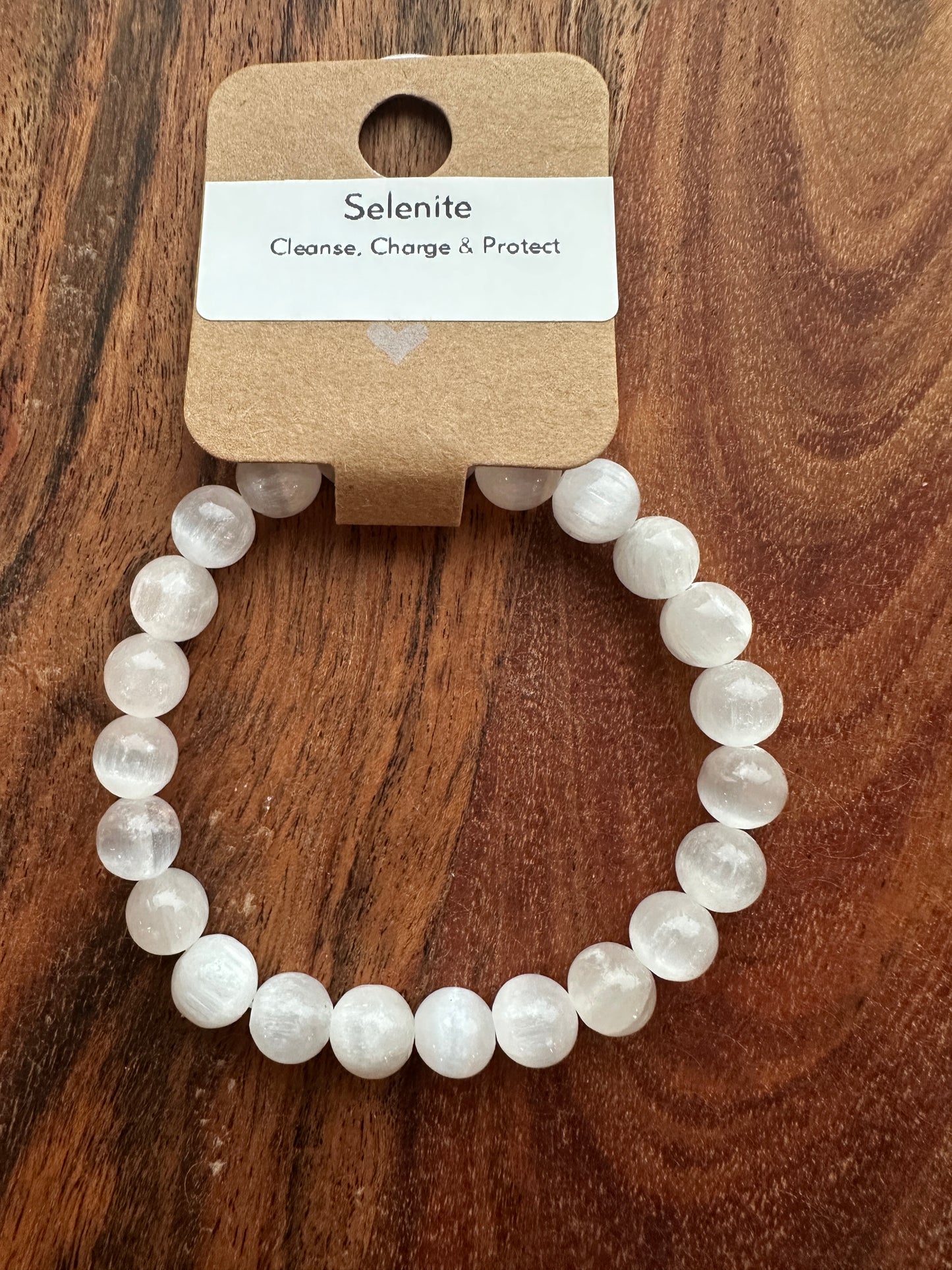 Selenite Bead Bracelet