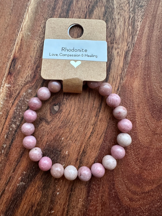 Rhodonite Bead Bracelet