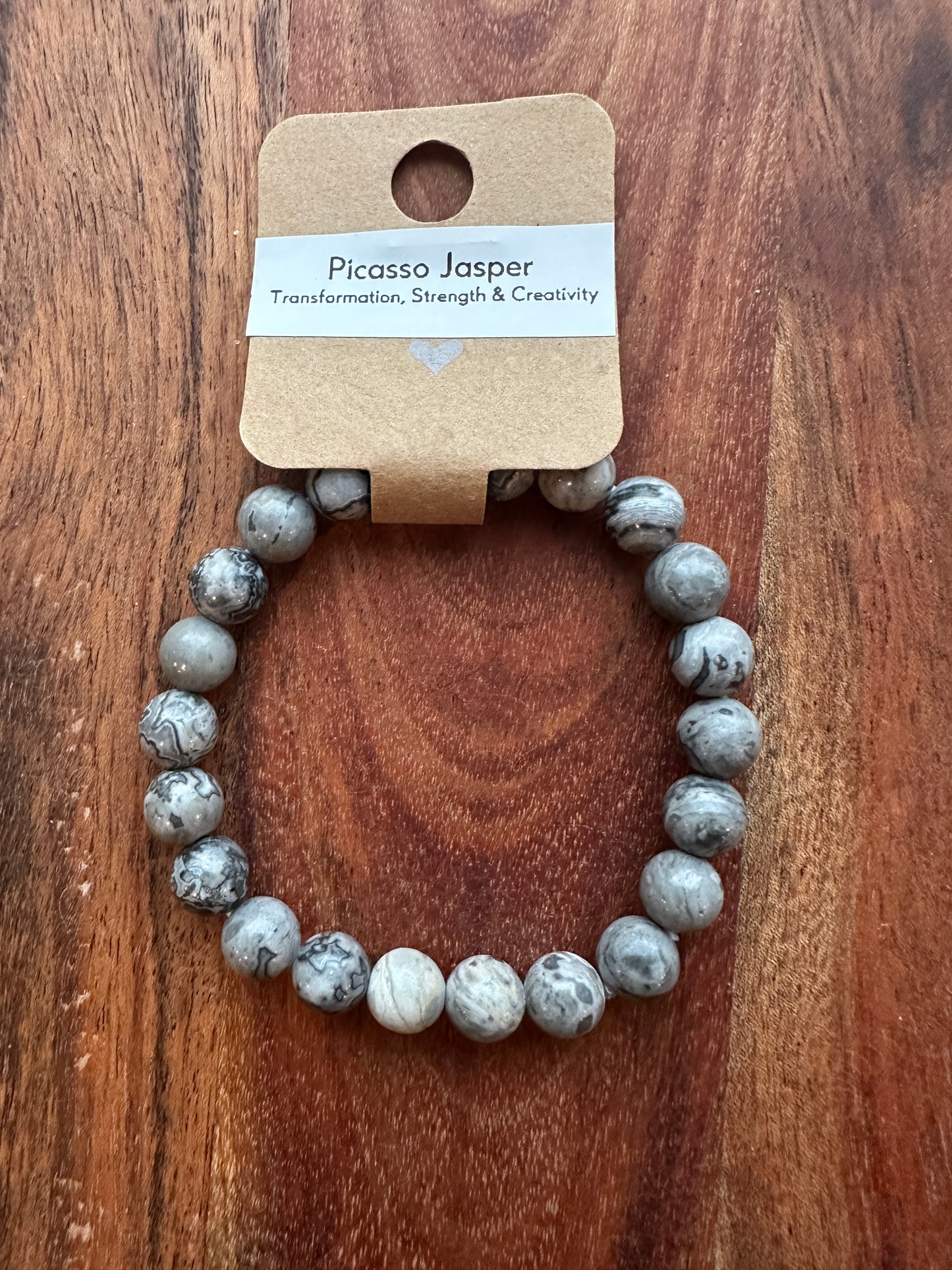 Picasso Jasper Bead Bracelet