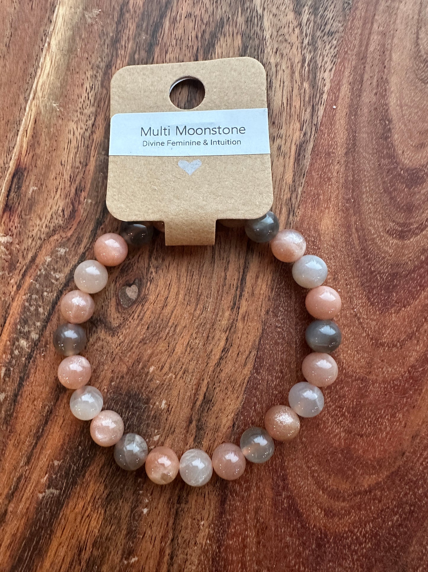 Multi Moonstone Bead Bracelet
