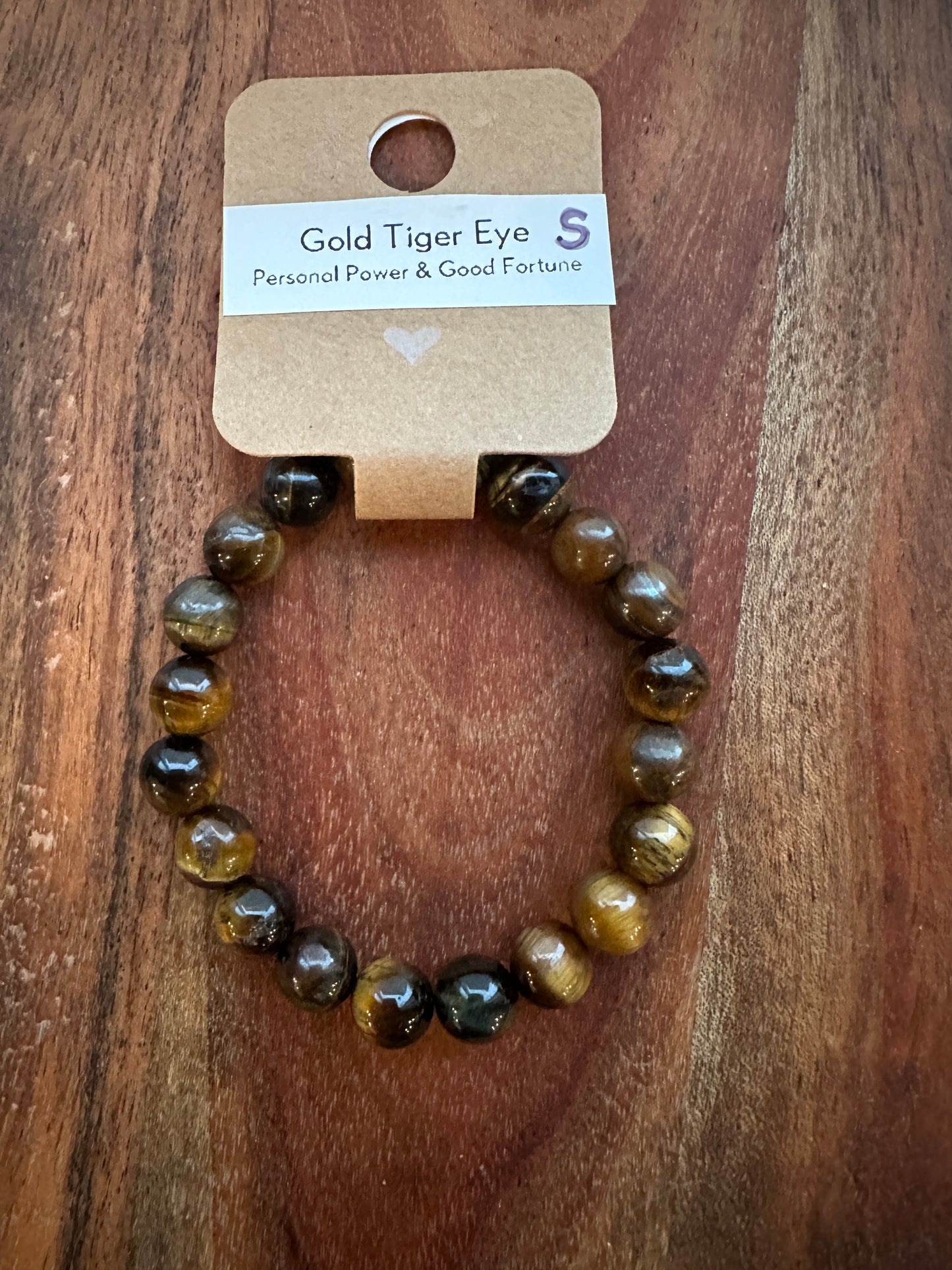 Gold Tiger Eye Bead Bracelet