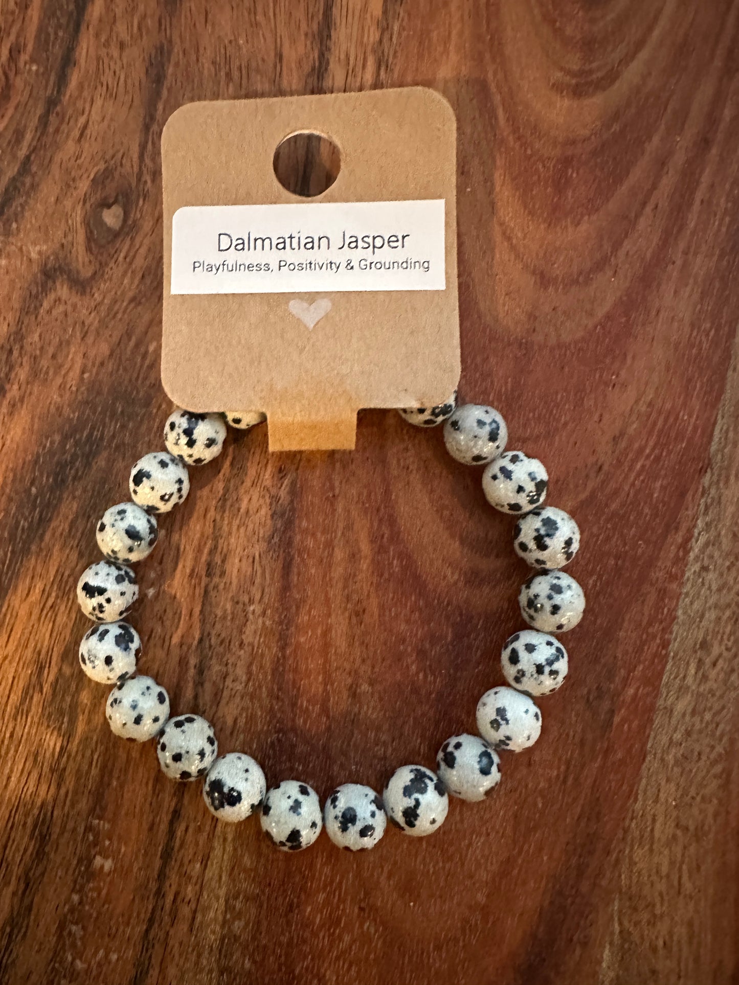Dalmatian Jasper Bead Bracelet