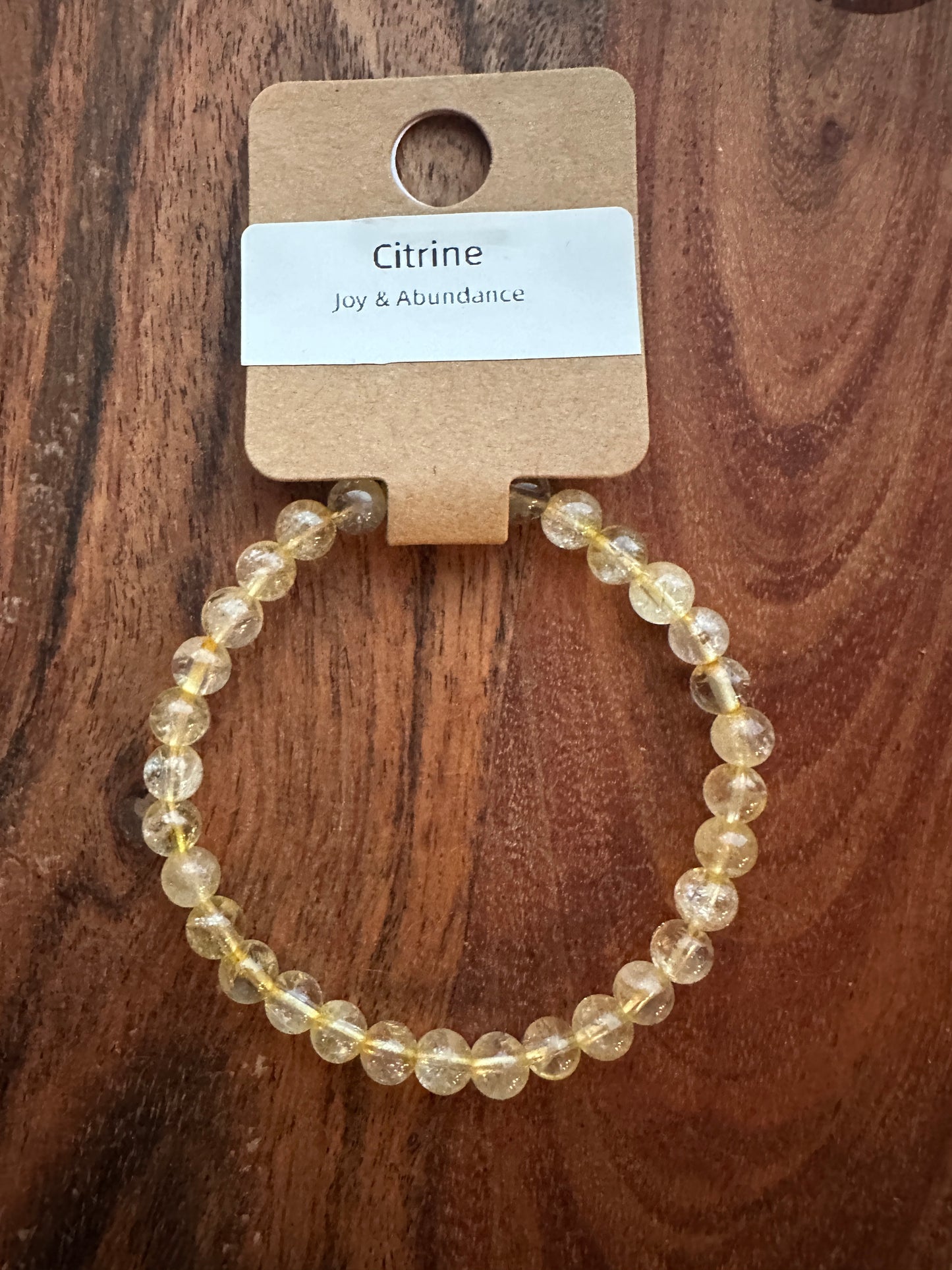 Citrine Bead Bracelet