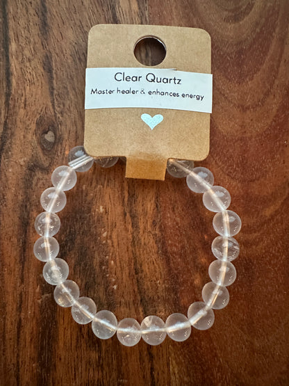 Clear Quartz Bead Bracelet