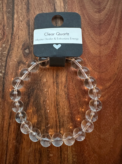 Clear Quartz Bead Bracelet