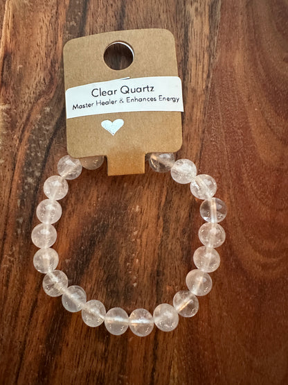 Clear Quartz Bead Bracelet