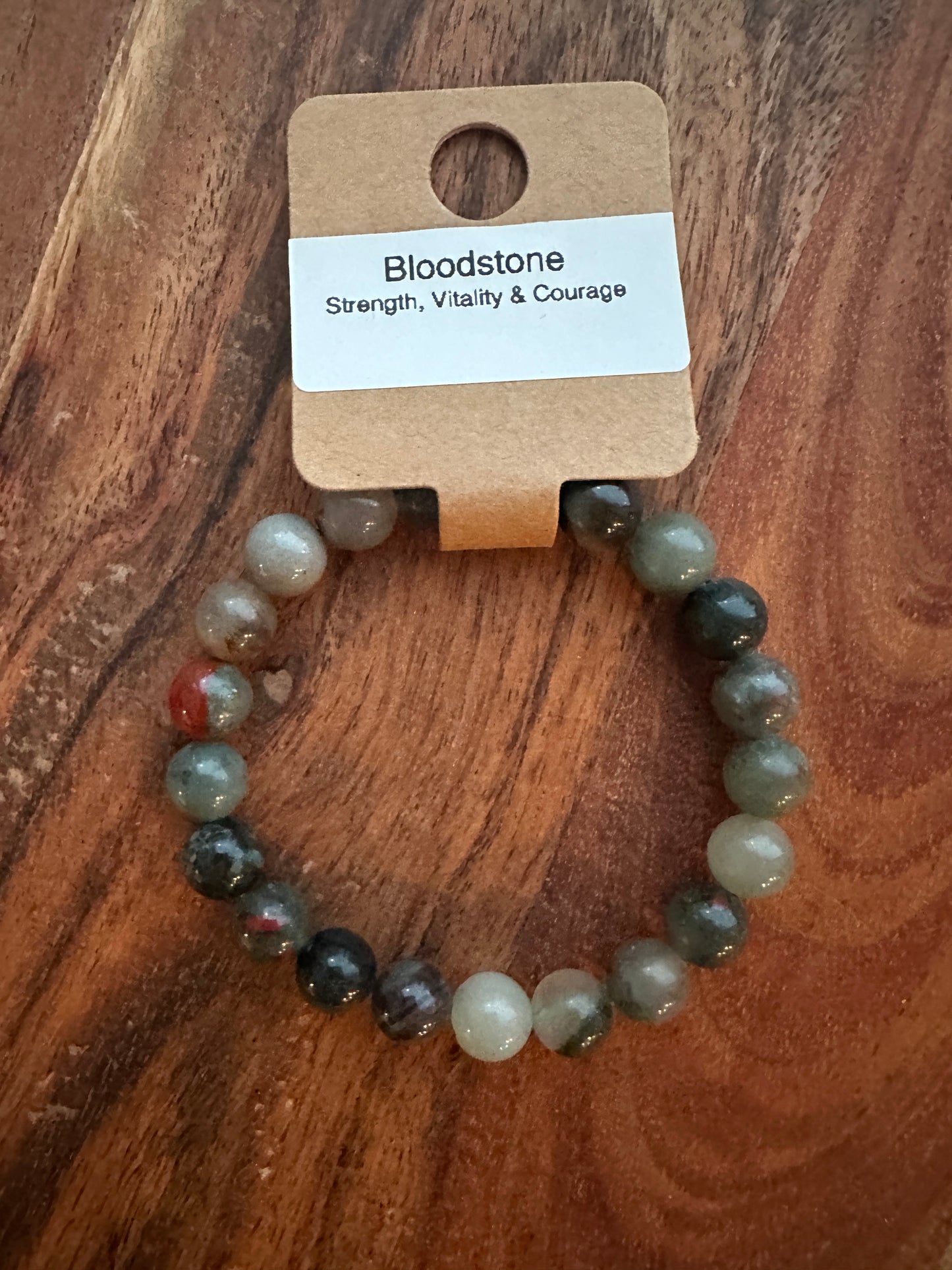Bloodstone Bead Bracelet