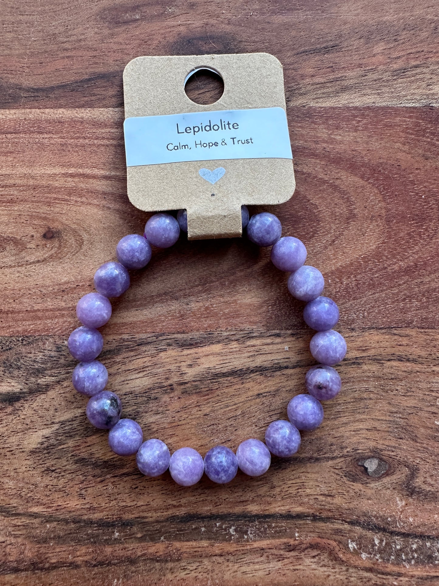 Lepidolite Bead Bracelet