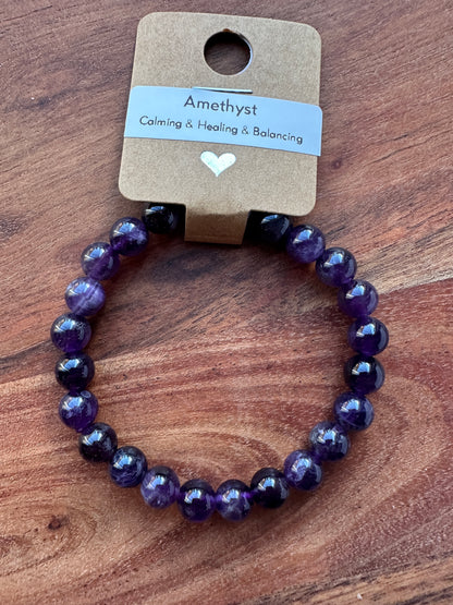 Amethyst Bead Bracelet