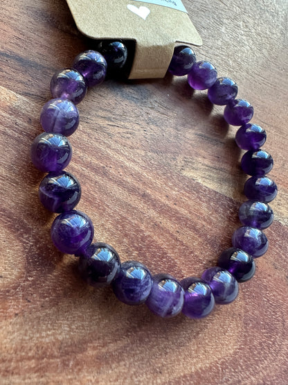 Amethyst Bead Bracelet
