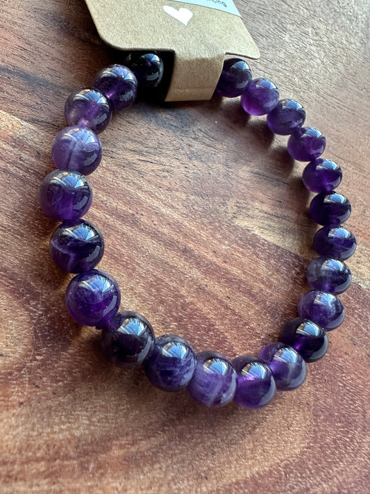 Amethyst Bead Bracelet