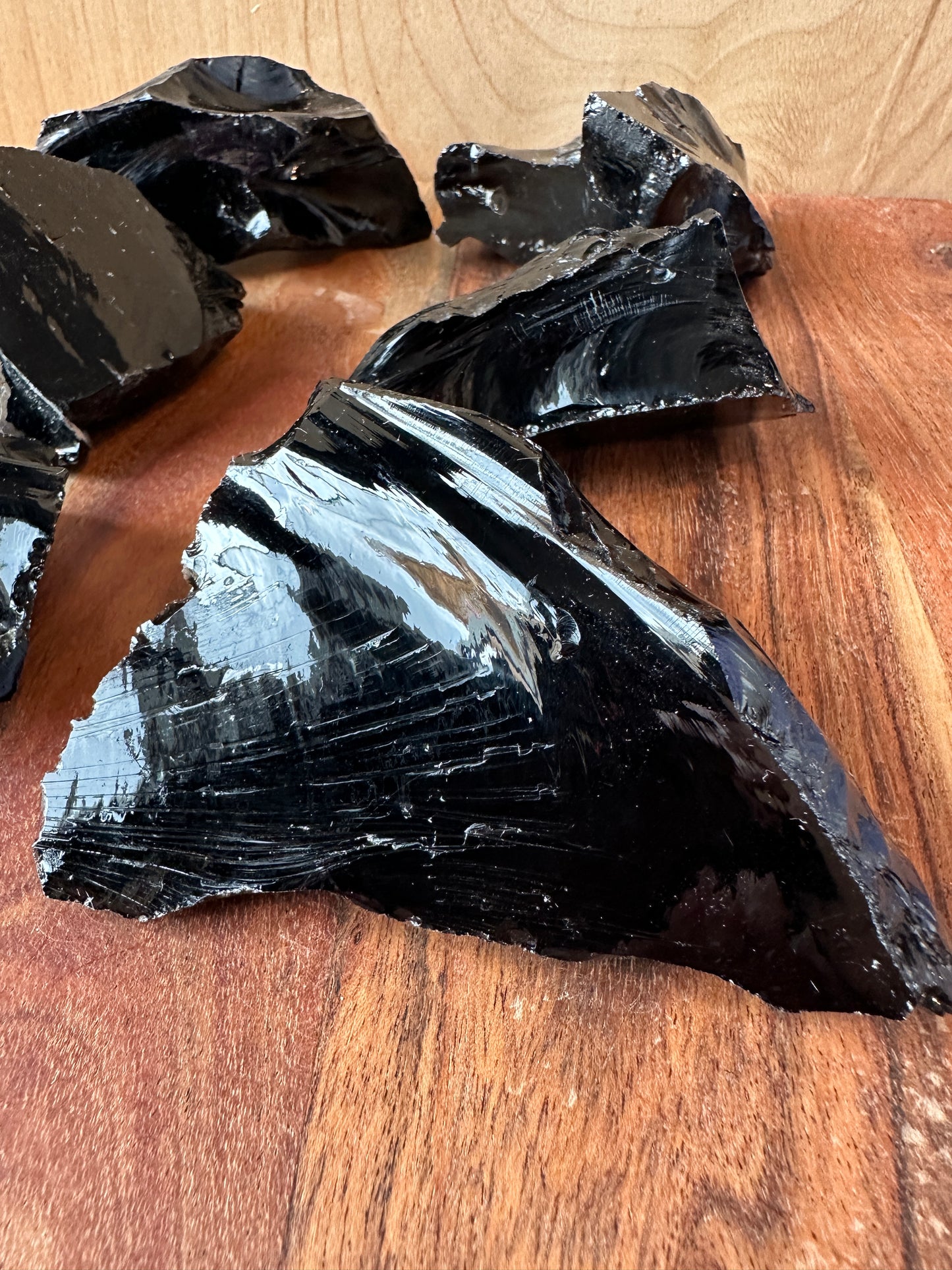 Raw Black Obsidian Chunks