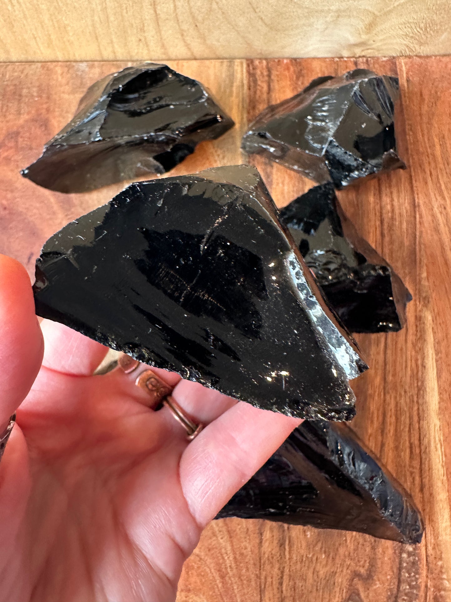 Raw Black Obsidian Chunks