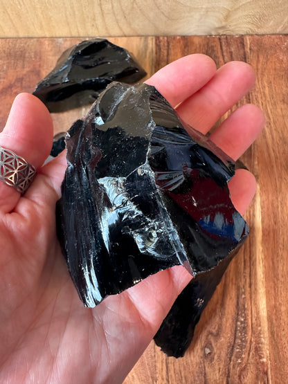 Raw Black Obsidian Chunks