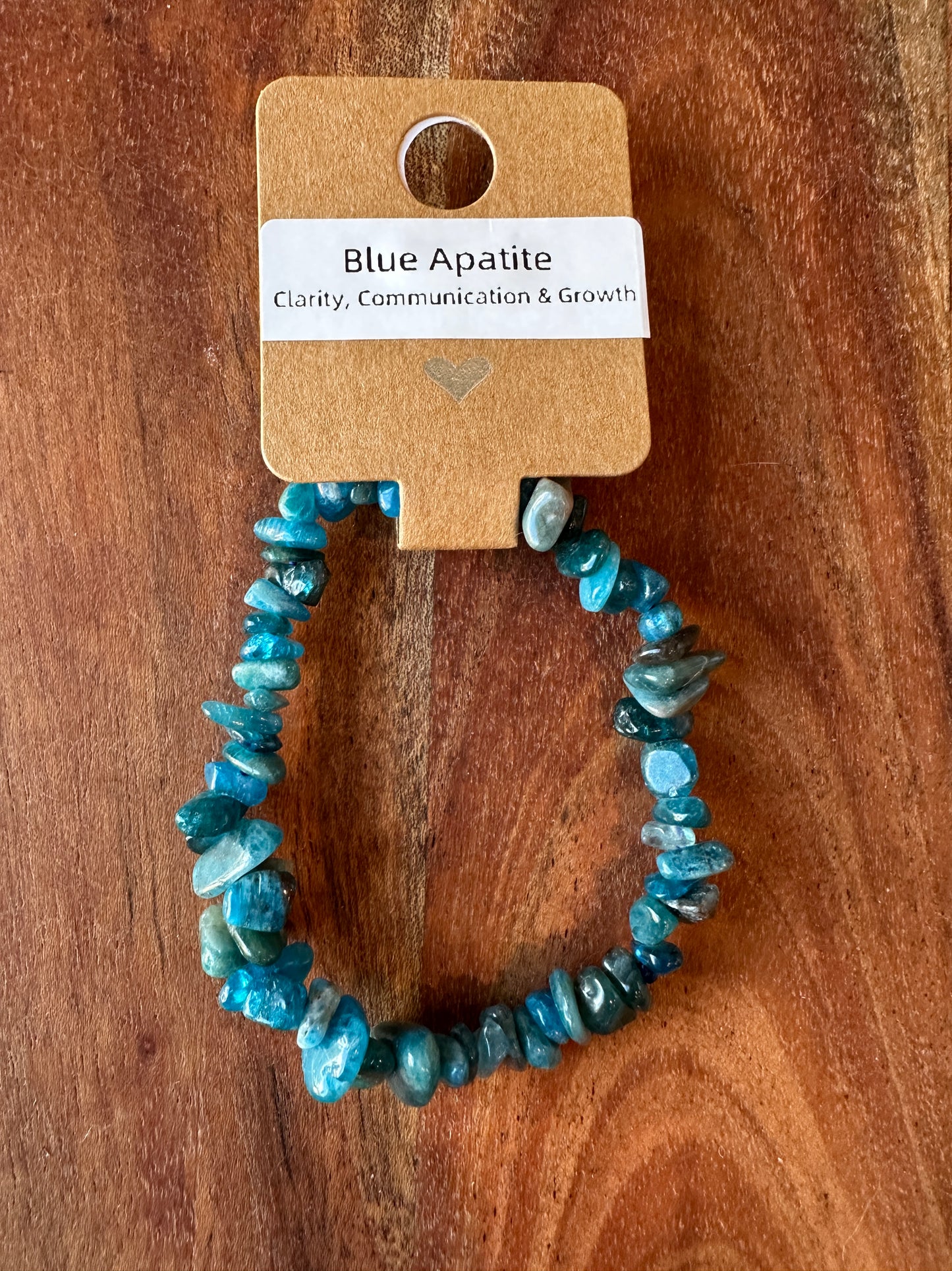 Blue Apatite Bead Bracelet