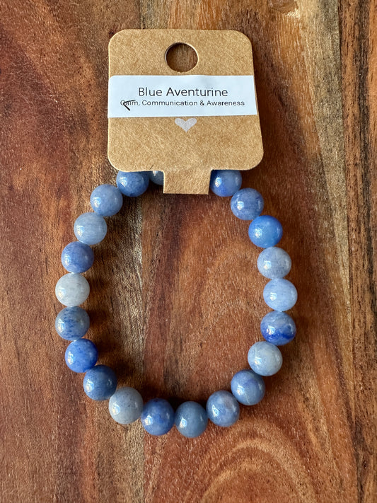Blue Aventurine Bead Bracelet