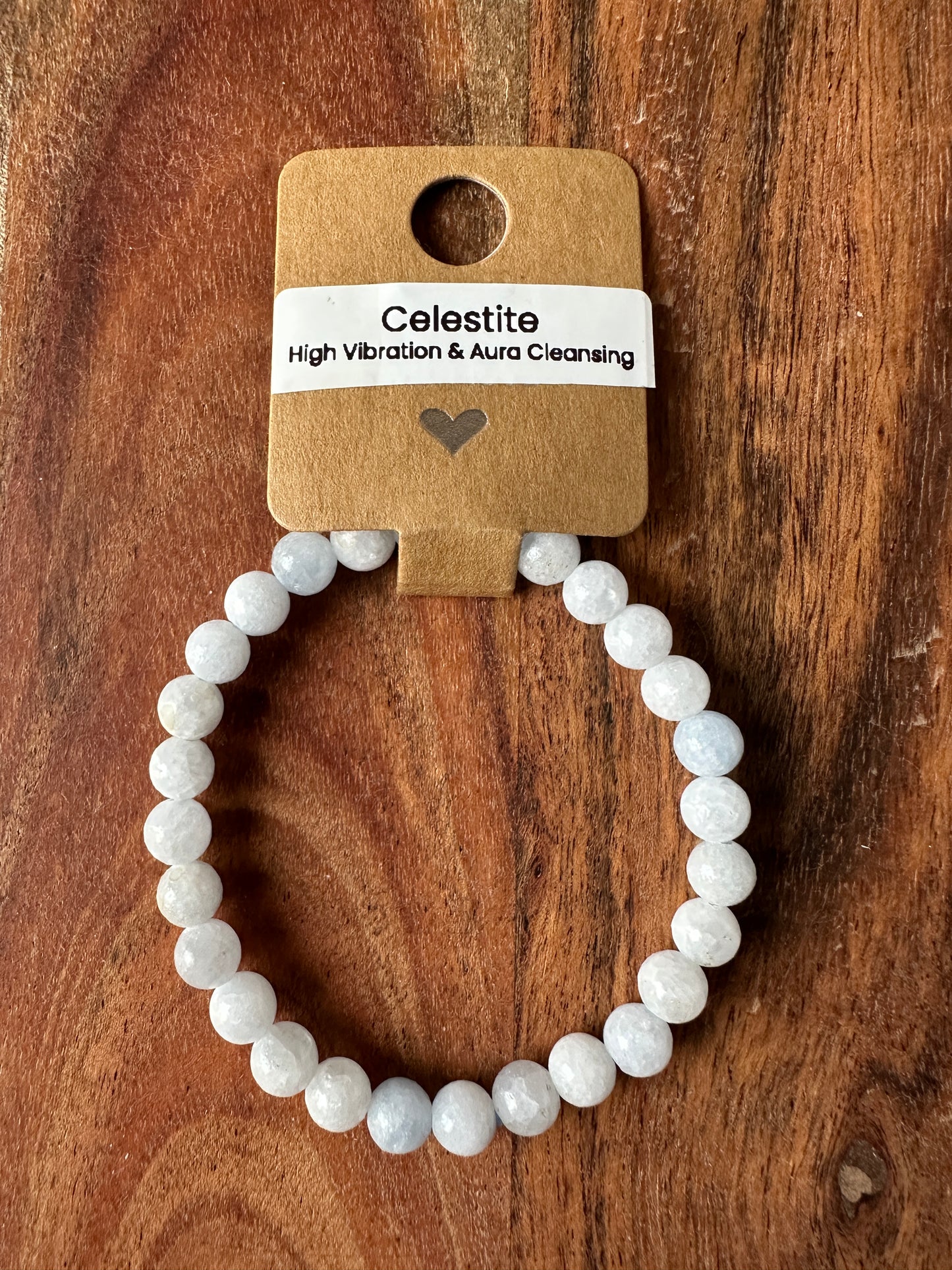 Celestite Bead Bracelet