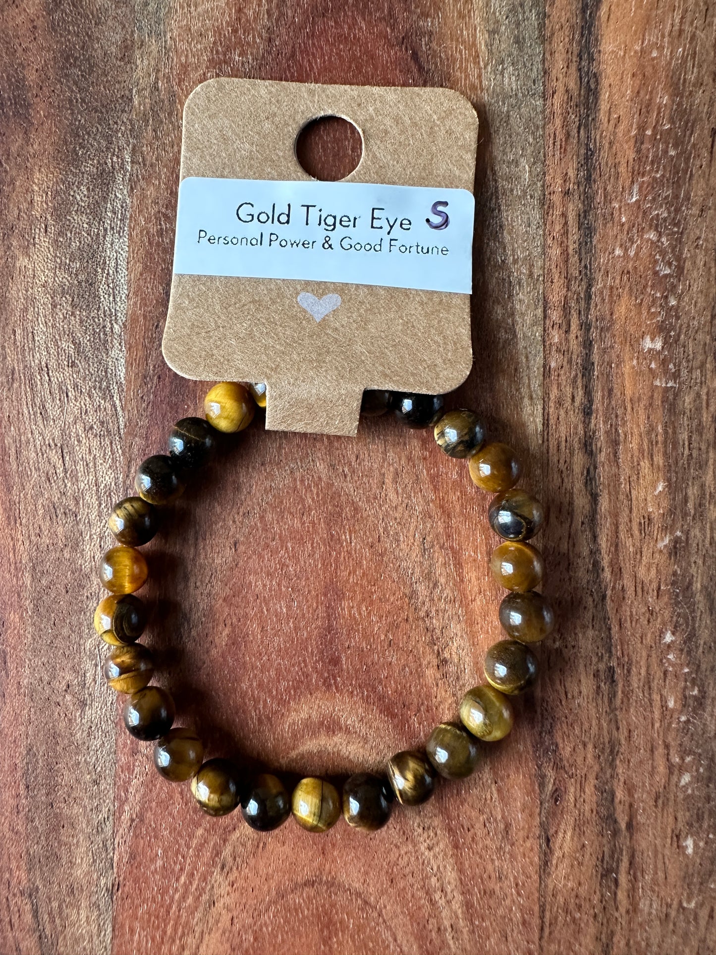 Gold Tiger Eye Bead Bracelet