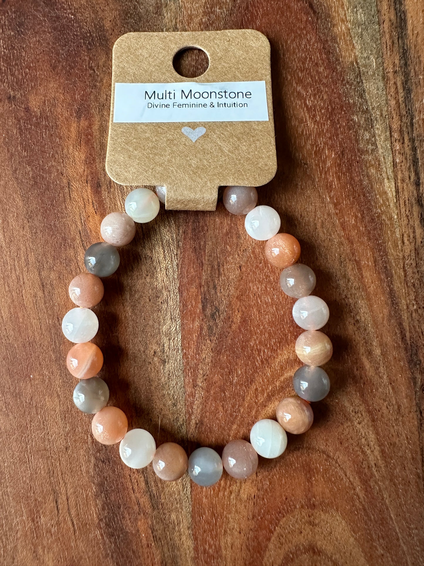 Multi Moonstone Bead Bracelet