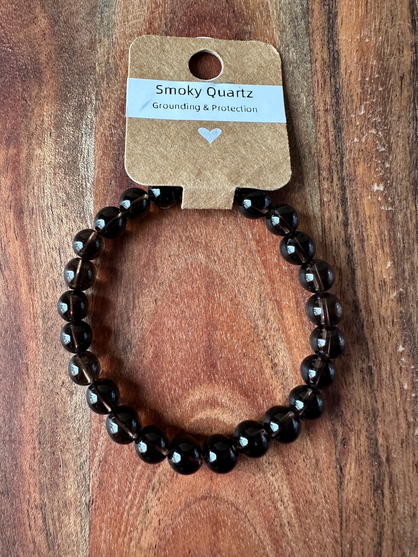 Smoky Quartz Bead Bracelet