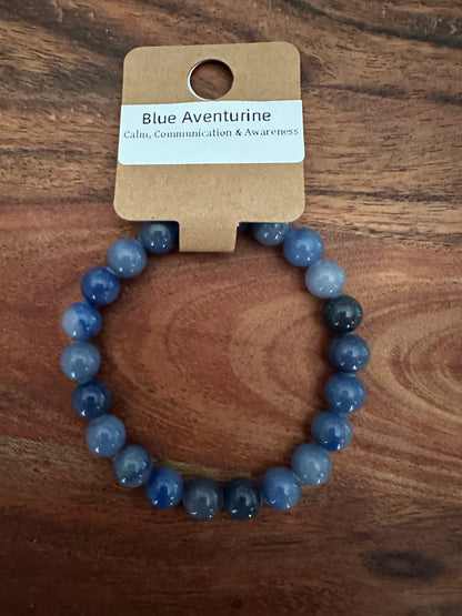 Blue Aventurine Bead Bracelet