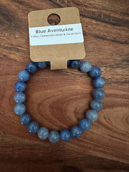 Blue Aventurine Bead Bracelet