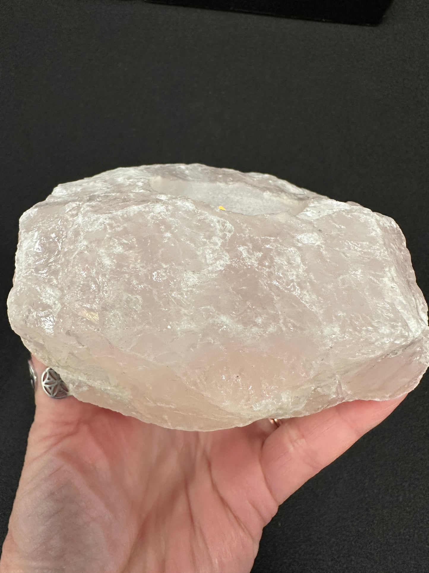 Rose Quartz T-lite Candle Holder