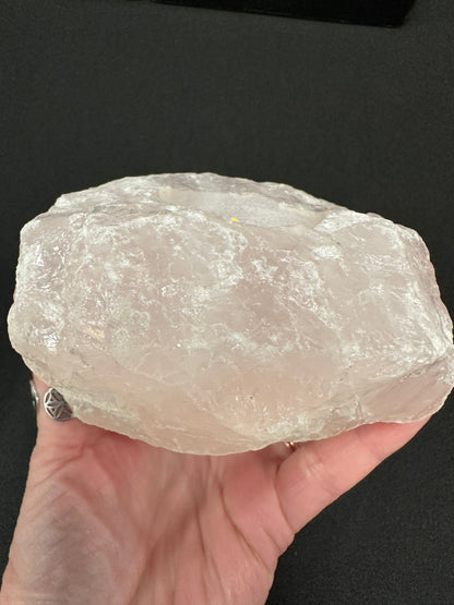 Rose Quartz T-lite Candle Holder