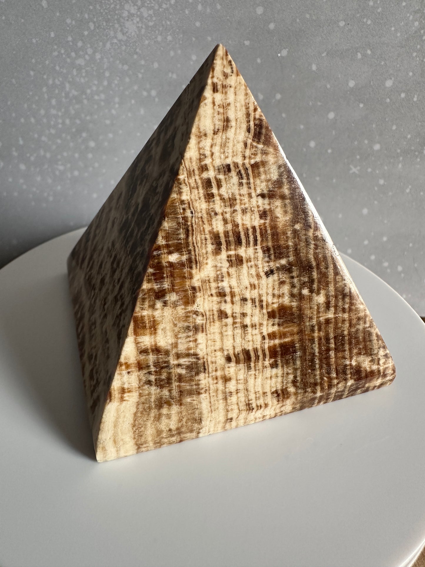 Brown Aragonite Pyramid 245g