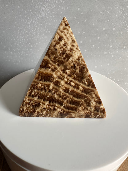Brown Aragonite Pyramid 245g