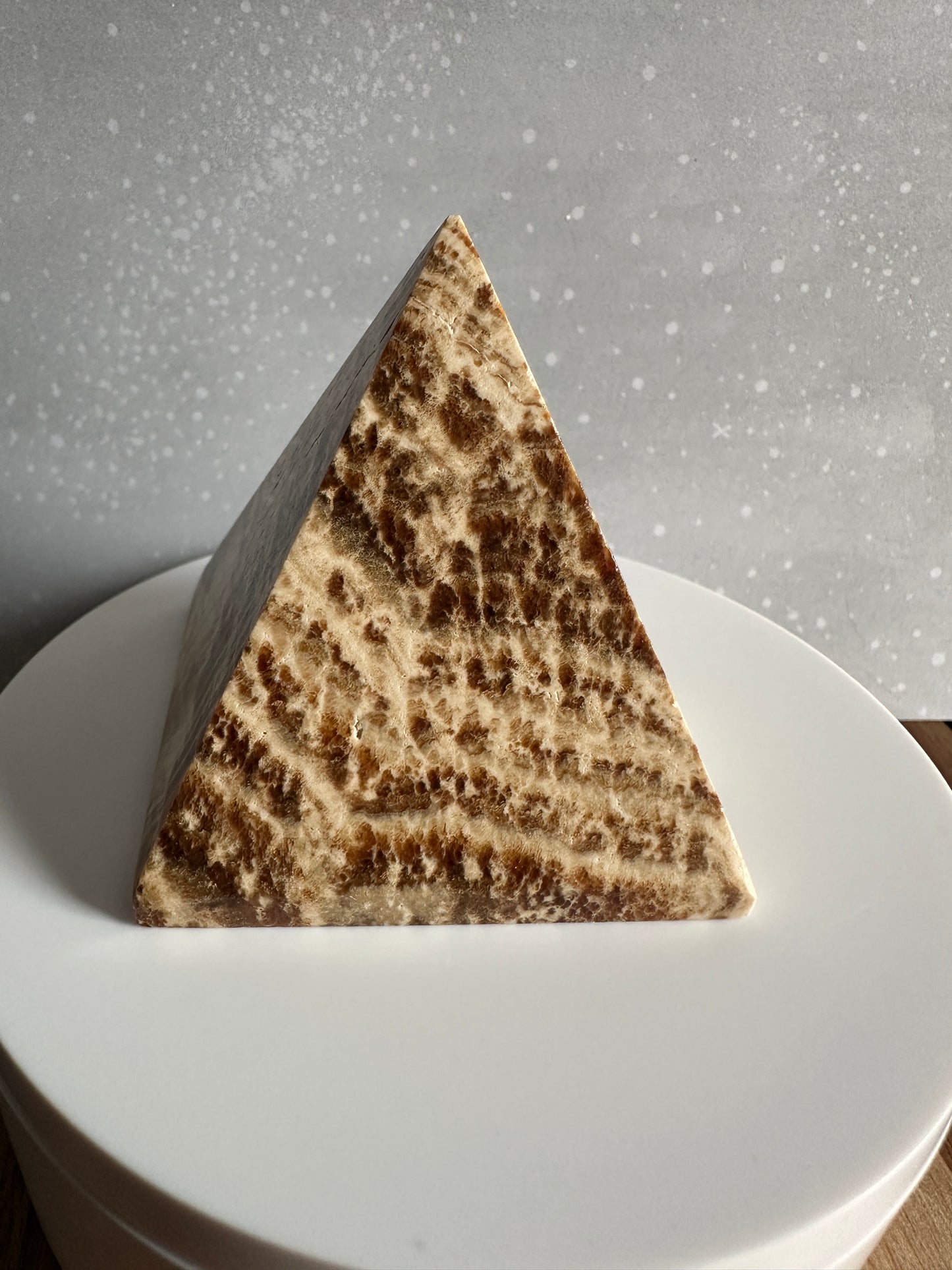 Brown Aragonite Pyramid 245g