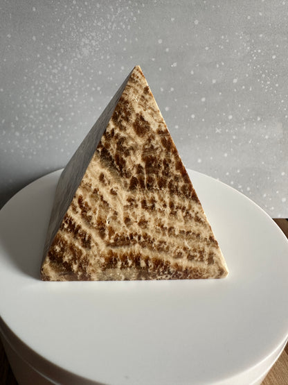 Brown Aragonite Pyramid 245g