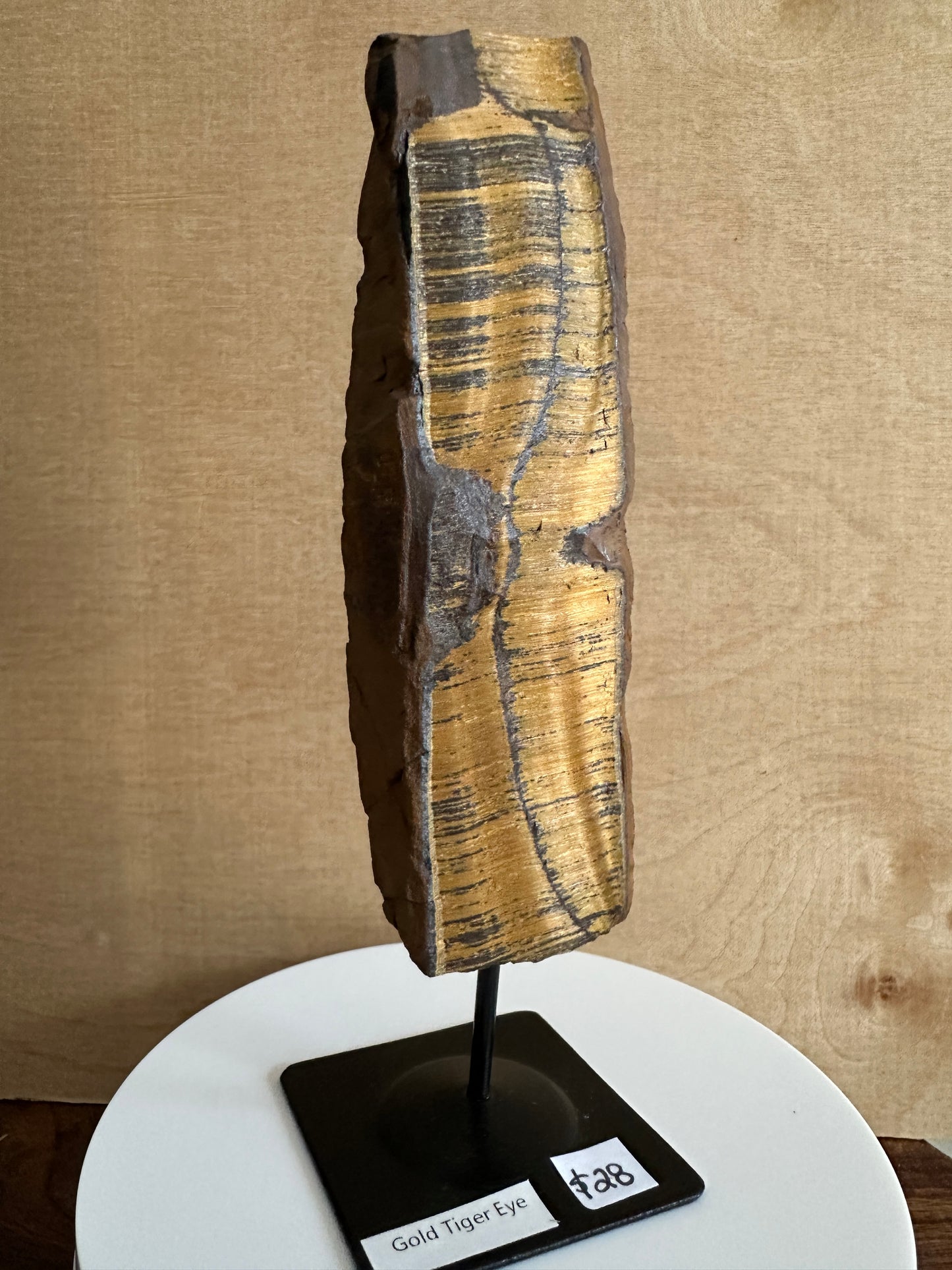 Gold Tiger Eye on Stand