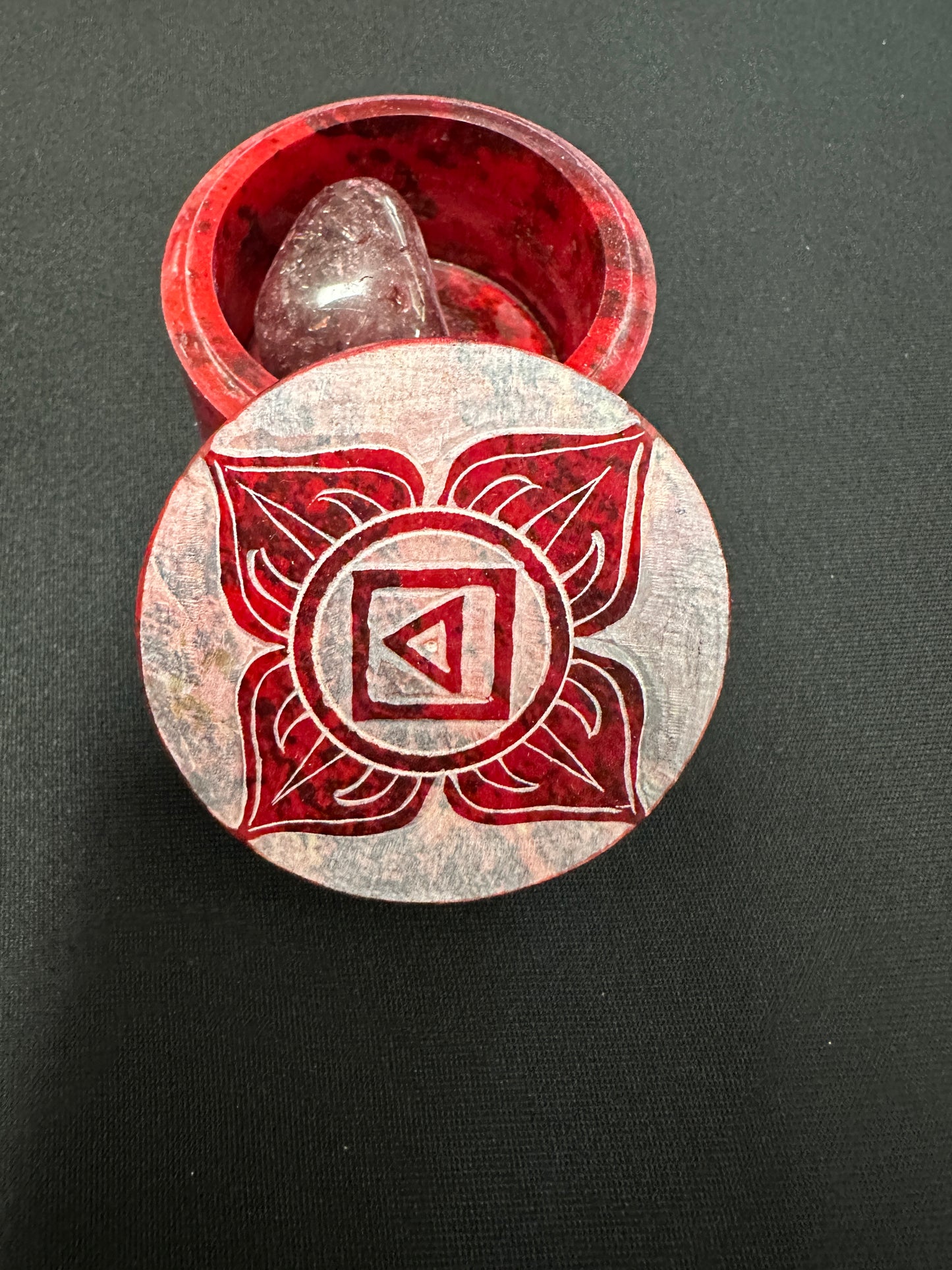Root chakra Soapstone Box