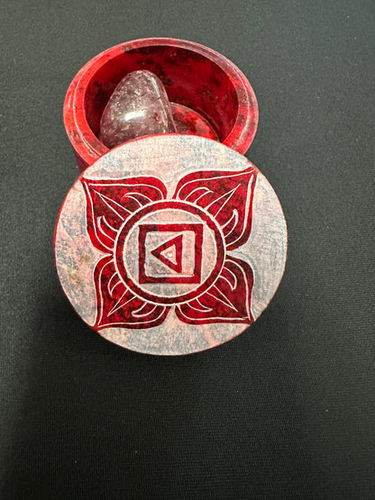 Root chakra Soapstone Box