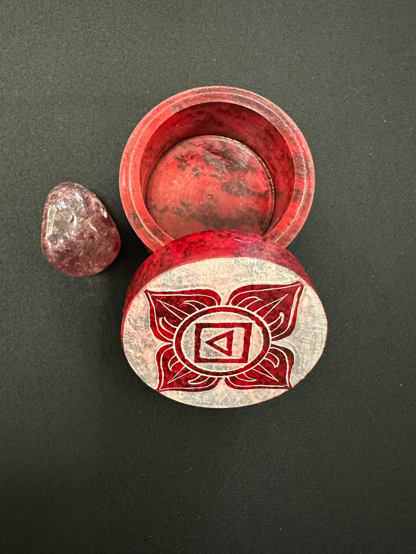 Root chakra Soapstone Box