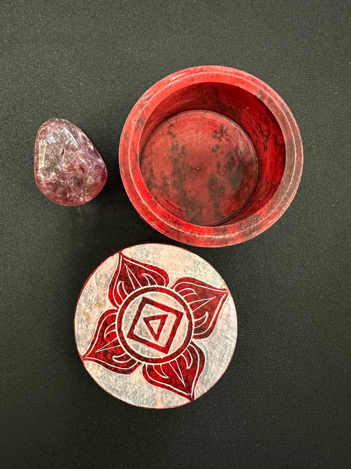 Root chakra Soapstone Box