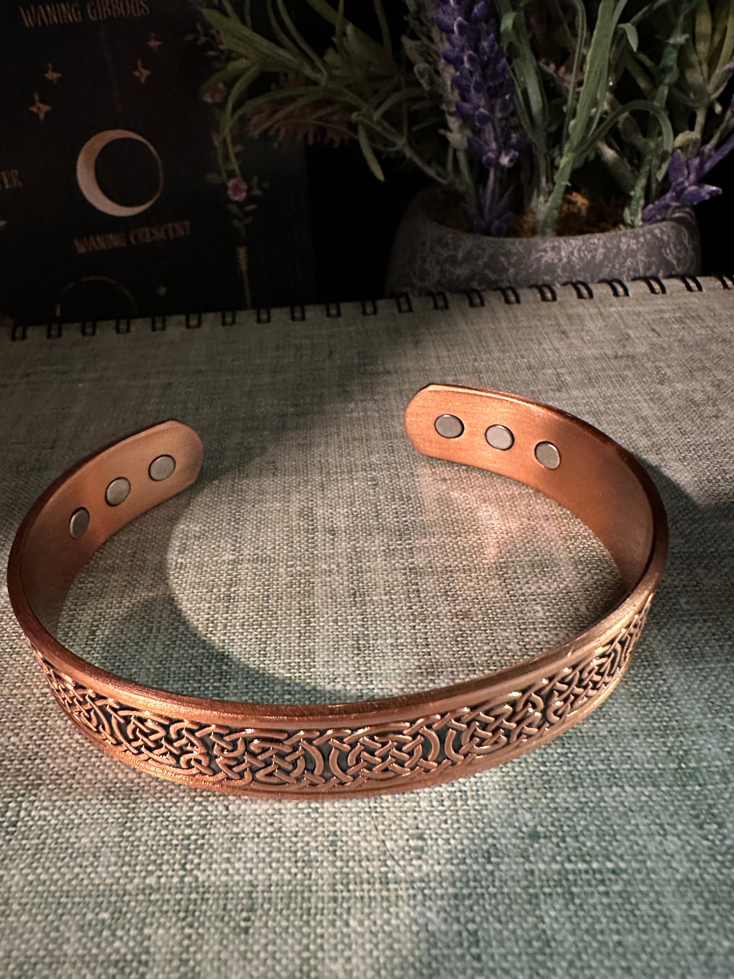 Viking Weave Magnetic Copper Cuff Bracelet