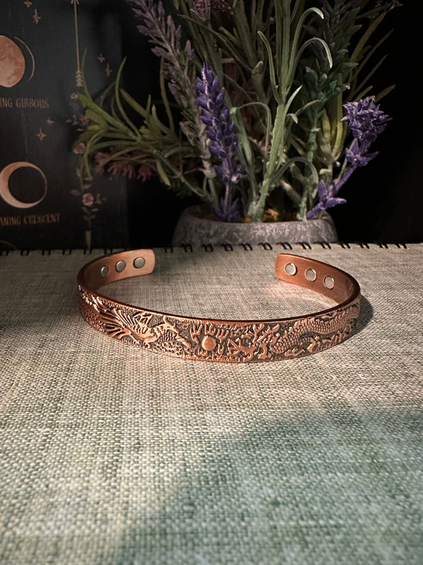 Phoenix & Dragon Copper Magnetic Bracelet