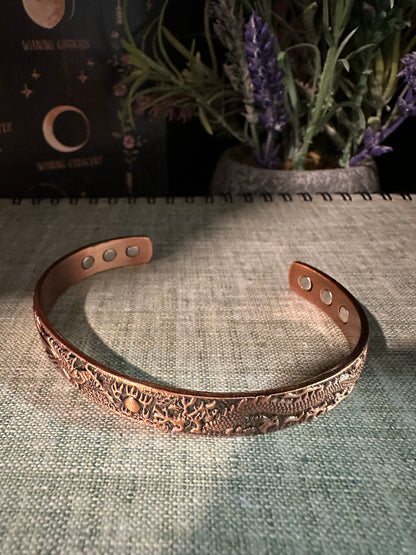 Phoenix & Dragon Copper Magnetic Bracelet
