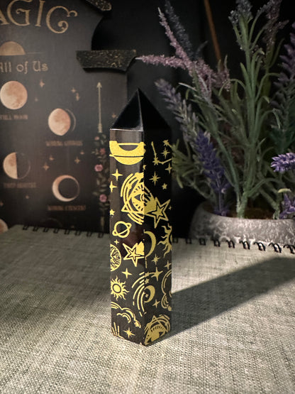 Obsidian Embossed Towers
