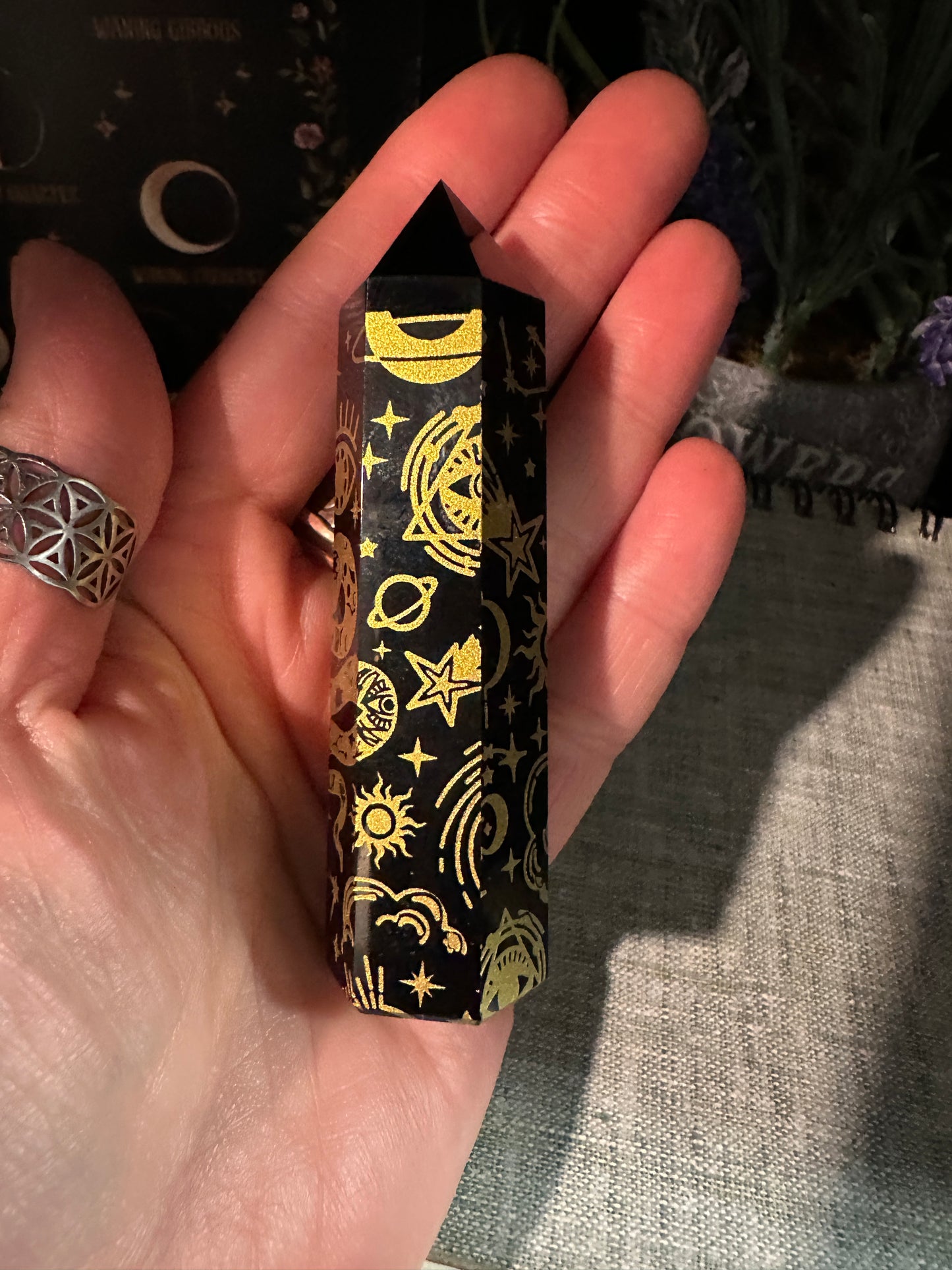 Obsidian Embossed Towers